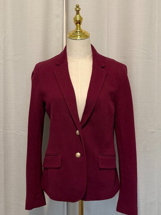 Banana Republic Factory Jackets & Blazers - Banana Republic Factory Berry Polka Dot Blazer Size 6